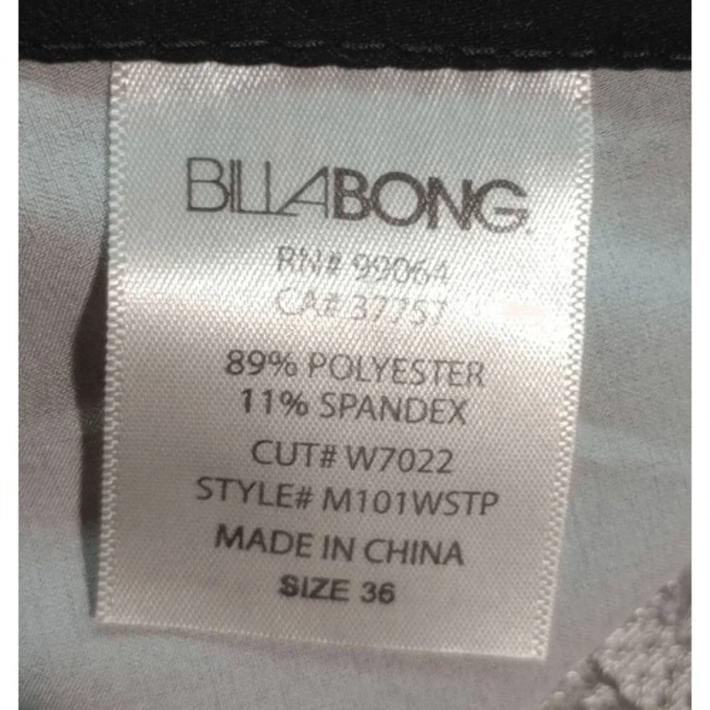 Billabong Platinum X PX3 Board Shorts Mens 36 Black Red Striped Stretch Bloke‎